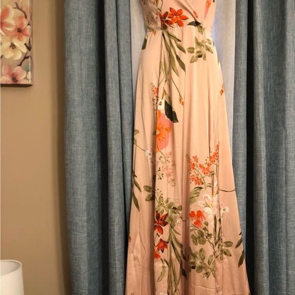 𝘉𝘭𝘶𝘴𝘩 𝘗𝘪𝘯𝘬 𝘍𝘭𝘰𝘳𝘢𝘭 𝘗𝘳𝘪𝘯𝘵 𝘚𝘢𝘵𝘪𝘯 𝘔𝘢𝘹𝘪 𝘋𝘳𝘦𝘴𝘴 - Picture 2 of 12